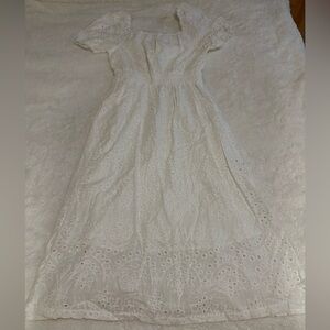 Grace Karin White Eyelet Dress | Size S